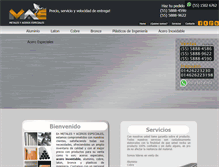 Tablet Screenshot of metalesyacerosespeciales.com